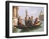 Musical Interlude on the Gondola-Antonio Paoletti-Framed Giclee Print