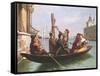 Musical Interlude on the Gondola-Antonio Paoletti-Framed Stretched Canvas