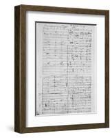 Musical Manuscript for Rigoletto-null-Framed Photographic Print