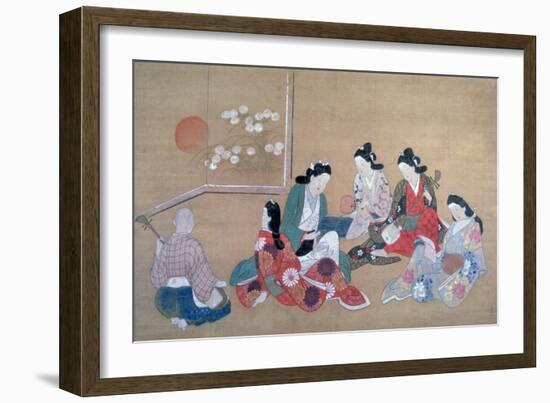 Musical Party, C1690-Hishikawa Moronobu-Framed Giclee Print