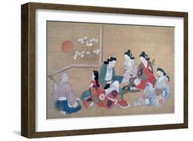 Musical Party, C1690-Hishikawa Moronobu-Framed Giclee Print