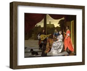 Musical Scene in Amsterdam-Pieter de Hooch-Framed Giclee Print