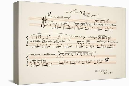 Musical Score for Le Tango, from Sports & Divertissements, Pub. 1914 (Pochoir Print)-Charles Martin-Stretched Canvas