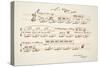 Musical Score for Le Tango, from Sports & Divertissements, Pub. 1914 (Pochoir Print)-Charles Martin-Stretched Canvas