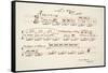 Musical Score for Le Tango, from Sports & Divertissements, Pub. 1914 (Pochoir Print)-Charles Martin-Framed Stretched Canvas
