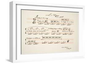 Musical Score for Le Tango, from Sports & Divertissements, Pub. 1914 (Pochoir Print)-Charles Martin-Framed Giclee Print