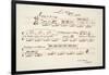 Musical Score for Le Tango, from Sports & Divertissements, Pub. 1914 (Pochoir Print)-Charles Martin-Framed Giclee Print