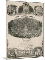 Musical Score for Royal Vauxhall Gardens Quadrilles by Charles F a Schmidt-null-Mounted Giclee Print