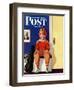 "Musical Sport," Saturday Evening Post Cover, November 14, 1942-Lonie Bee-Framed Giclee Print