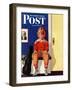 "Musical Sport," Saturday Evening Post Cover, November 14, 1942-Lonie Bee-Framed Premium Giclee Print