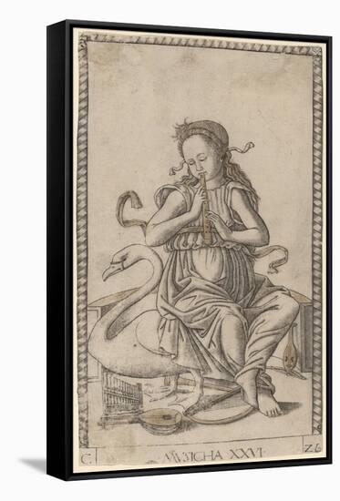 Musicha  c.1465-Master of the E-Series Tarocchi-Framed Stretched Canvas