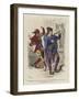 Musician and Dancing Fool, 14th Century-null-Framed Giclee Print