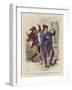 Musician and Dancing Fool, 14th Century-null-Framed Giclee Print