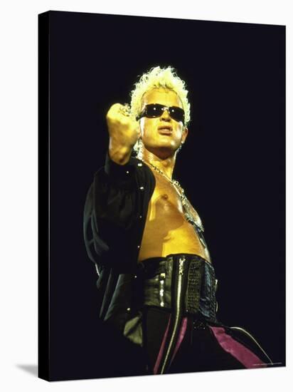 Musician Billy Idol Performing-David Mcgough-Stretched Canvas