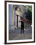 Musician Carrying Double Bass Along Cobbled Street to Plaza Mayor, Trinidad, Cuba-Lee Frost-Framed Photographic Print