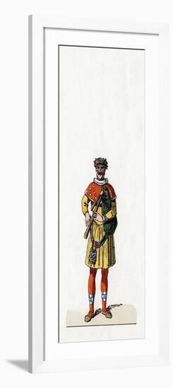 Musician, Costume Design for Shakespeare's Play, Henry VIII, 19th Century-null-Framed Giclee Print