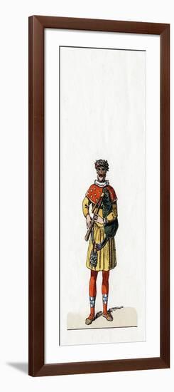 Musician, Costume Design for Shakespeare's Play, Henry VIII, 19th Century-null-Framed Giclee Print