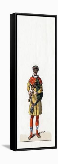 Musician, Costume Design for Shakespeare's Play, Henry VIII, 19th Century-null-Framed Stretched Canvas