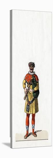 Musician, Costume Design for Shakespeare's Play, Henry VIII, 19th Century-null-Stretched Canvas