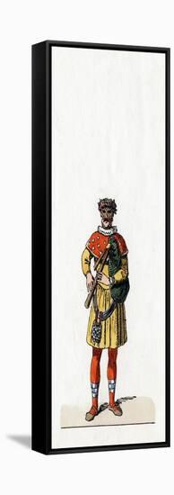 Musician, Costume Design for Shakespeare's Play, Henry VIII, 19th Century-null-Framed Stretched Canvas