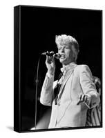 Musician David Bowie Singing on Stage-null-Framed Stretched Canvas