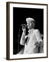 Musician David Bowie Singing on Stage-null-Framed Premium Photographic Print