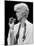 Musician David Bowie Singing on Stage-null-Mounted Premium Photographic Print
