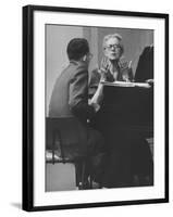 Musician David Ward-Steinman at Southern Illinois University, Instructed by Nadia Boulanger-Al Fenn-Framed Premium Photographic Print