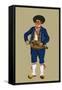 Musician from the City of Auvergnat Wears Britches-Elizabeth Whitney Moffat-Framed Stretched Canvas