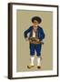 Musician from the City of Auvergnat Wears Britches-Elizabeth Whitney Moffat-Framed Art Print