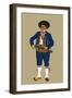 Musician from the City of Auvergnat Wears Britches-Elizabeth Whitney Moffat-Framed Art Print