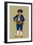 Musician from the City of Auvergnat Wears Britches-Elizabeth Whitney Moffat-Framed Art Print