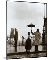 Musician in the Rain-Robert Doisneau-Mounted Art Print