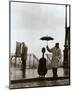 Musician in the Rain-Robert Doisneau-Mounted Art Print