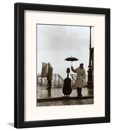'Musician in the Rain' Posters - Robert Doisneau | AllPosters.com
