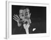 Musician Larry Adler Playing Harmonica-Gjon Mili-Framed Premium Photographic Print