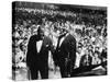 Musician Louis Armstrong and Tyree Glenn Performing "Hello Dolly" at the Steel Pier-John Loengard-Stretched Canvas