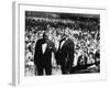 Musician Louis Armstrong and Tyree Glenn Performing "Hello Dolly" at the Steel Pier-John Loengard-Framed Premium Photographic Print