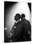 Musician Louis Armstrong Waiting on Stage to Perform-John Loengard-Stretched Canvas