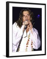 Musician Michael Hutchence of Rock Group Inxs Performing-David Mcgough-Framed Premium Photographic Print