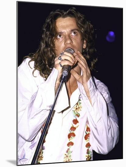 Musician Michael Hutchence of Rock Group Inxs Performing-David Mcgough-Mounted Premium Photographic Print