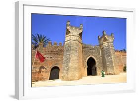 Musician Outside Bab Zaer, the Main Gate, Chellah, Rabat, Morocco, North Africa-Neil Farrin-Framed Photographic Print