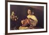 Musician Playing Lute-null-Framed Art Print