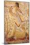 Musician Playing the Pipes, from the Tomb of the Leopard, circa 490 BC (Wall Painting)-null-Mounted Giclee Print