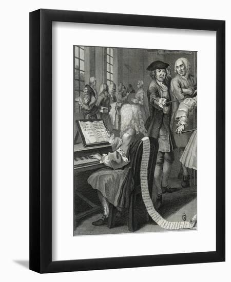 Musician Playing the Rape of the Sabine Women at the Piano at a Libertine's Home-null-Framed Giclee Print