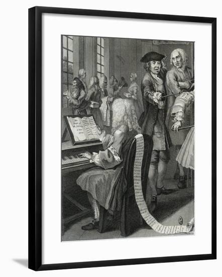 Musician Playing the Rape of the Sabine Women at the Piano at a Libertine's Home-null-Framed Giclee Print