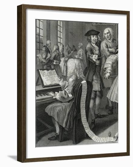 Musician Playing the Rape of the Sabine Women at the Piano at a Libertine's Home-null-Framed Giclee Print