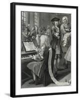 Musician Playing the Rape of the Sabine Women at the Piano at a Libertine's Home-null-Framed Giclee Print