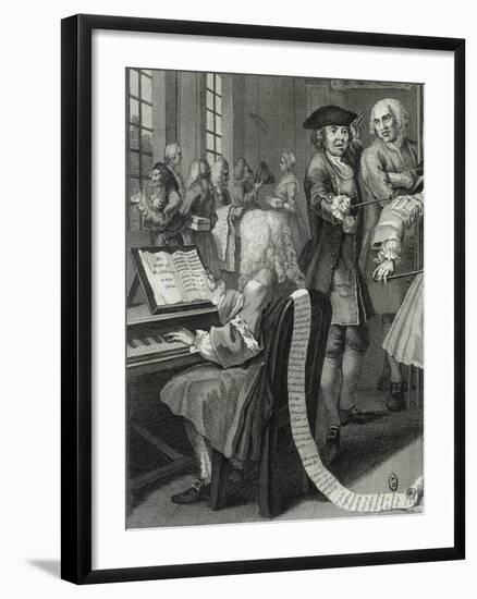 Musician Playing the Rape of the Sabine Women at the Piano at a Libertine's Home-null-Framed Giclee Print