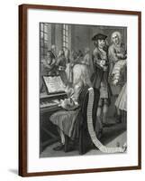 Musician Playing the Rape of the Sabine Women at the Piano at a Libertine's Home-null-Framed Giclee Print